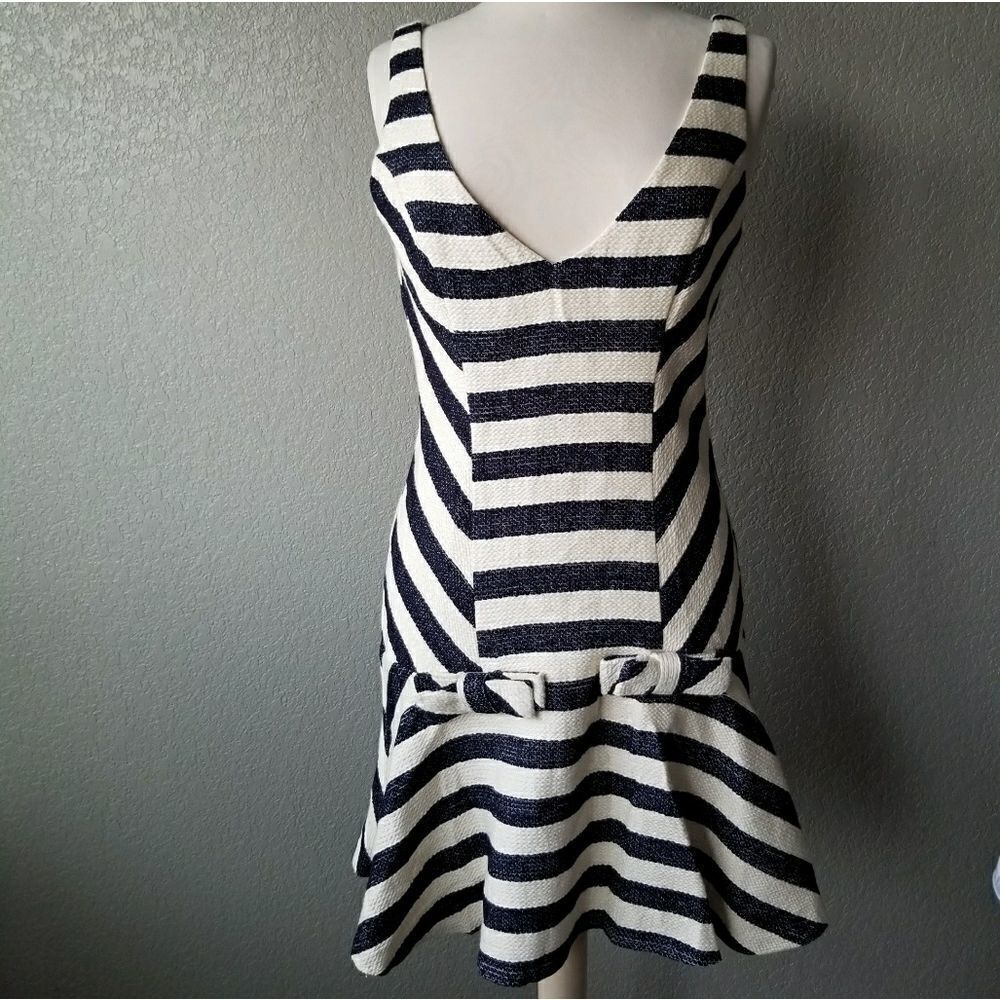 Anthropologie Eva Franco  brand navy and wht dress